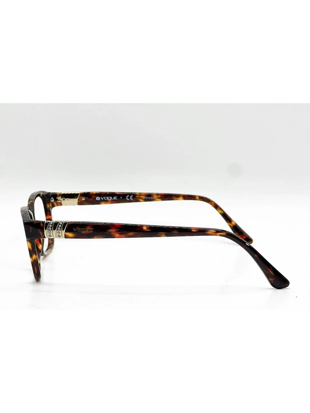 Vogue VO 2765-B W656 Dark Havana with Crystals Authentic Eyeglass Frames 53-16